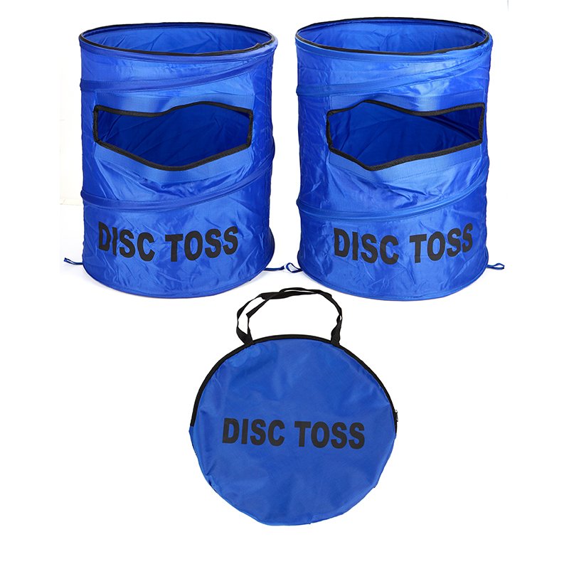Flying Disc Toss Dunk Game Set Includes 2 Targets and 2 Frisbees Mesh Carrying Case Included Great for Backyard and BBQ
