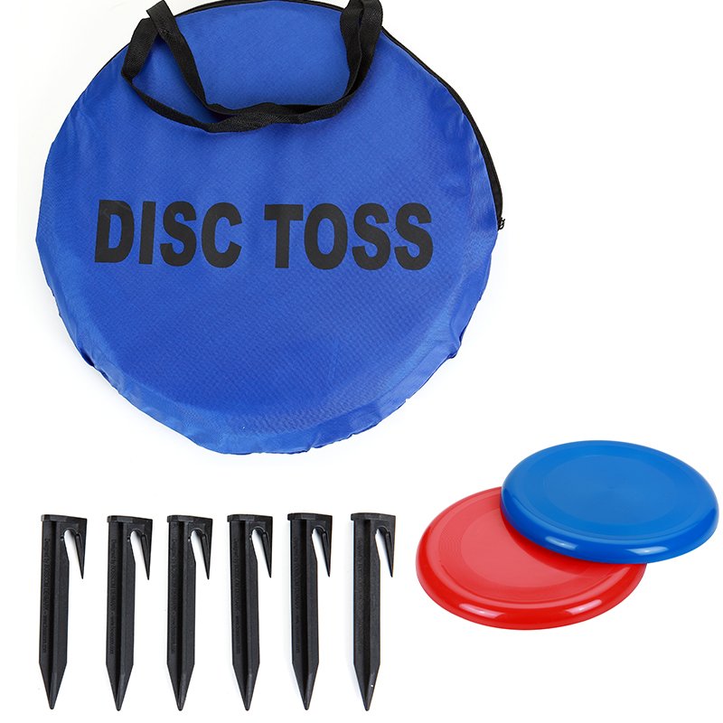 Flying Disc Toss Dunk Game Set Includes 2 Targets and 2 Frisbees Mesh Carrying Case Included Great for Backyard and BBQ