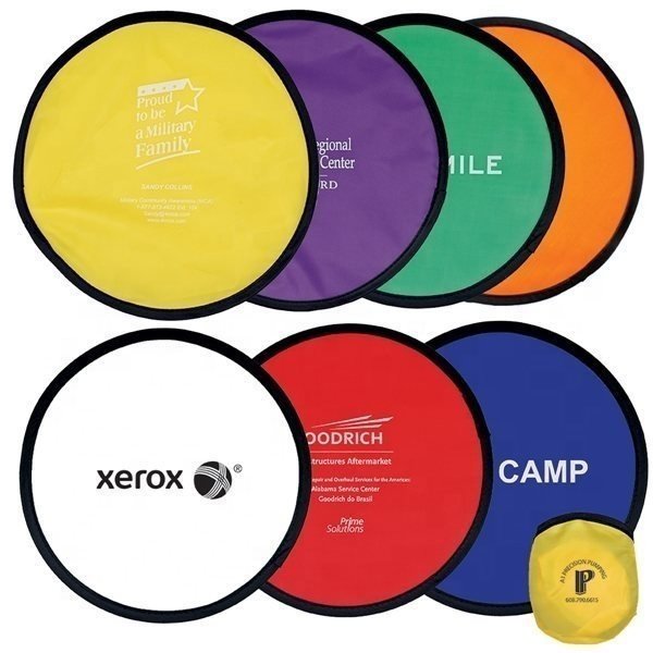 2023 new ideas Custom Outdoor Kids Flying Frisbeed Sports Toy Foldable Flyer Folding Handheld Fan Nylon Round Hand Flying Disc