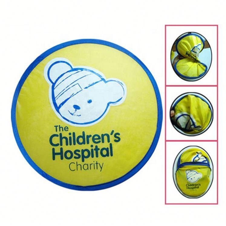 2023 new ideas Custom Outdoor Kids Flying Frisbeed Sports Toy Foldable Flyer Folding Handheld Fan Nylon Round Hand Flying Disc