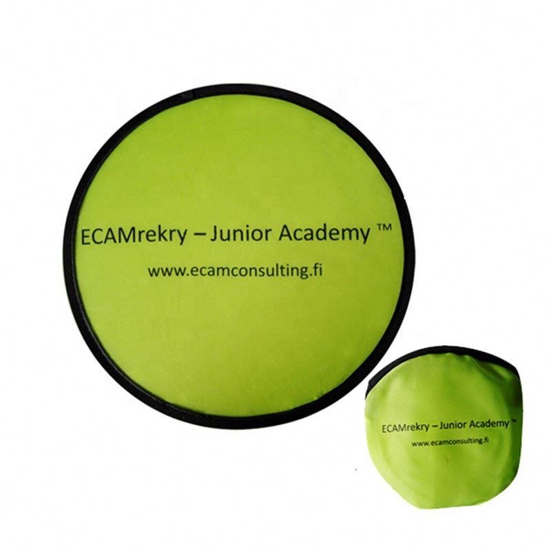 2023 new ideas Custom Outdoor Kids Flying Frisbeed Sports Toy Foldable Flyer Folding Handheld Fan Nylon Round Hand Flying Disc