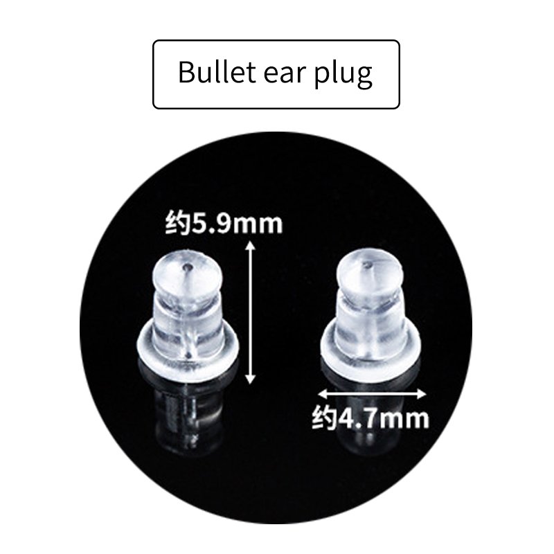 KAIWEINI Clear Rubber Earwire Clutch Earring Parts Loop Jewellery Stainless Steel Rubber Earring Backs