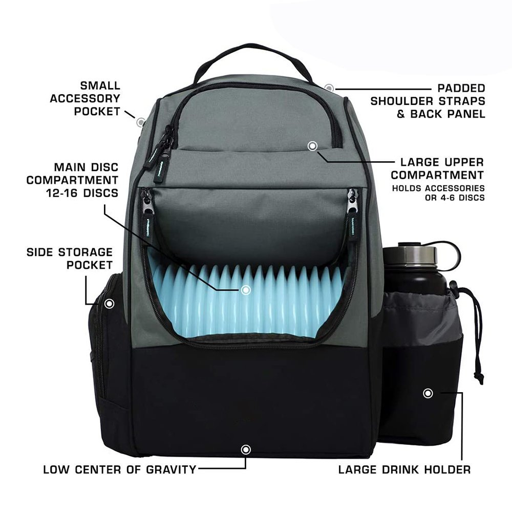 High quality Y-K-K zipper Duraflex buckle Disc Golf Backpack Bag