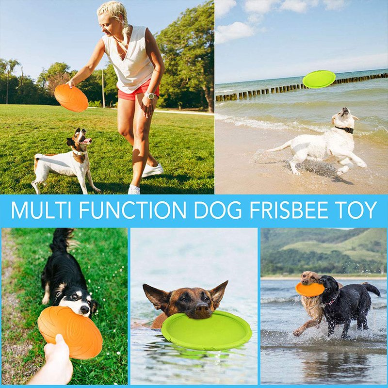 2023 New Style soft rubber nylon training silicone flying disc pet dog toy