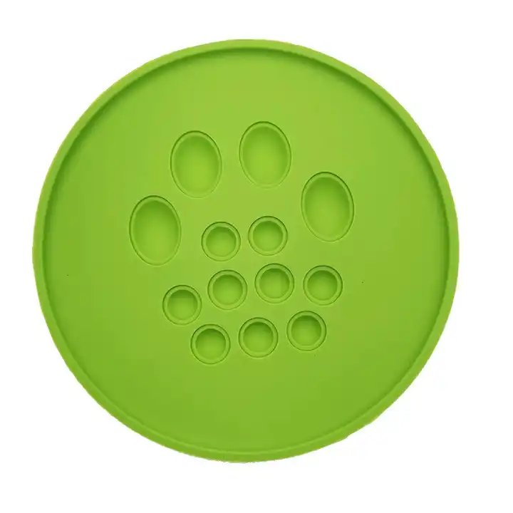 Round Pet Dog Rubber Pet Training Chew Toys Bite Resistant Silicone Flying Disk Dog Frisbees