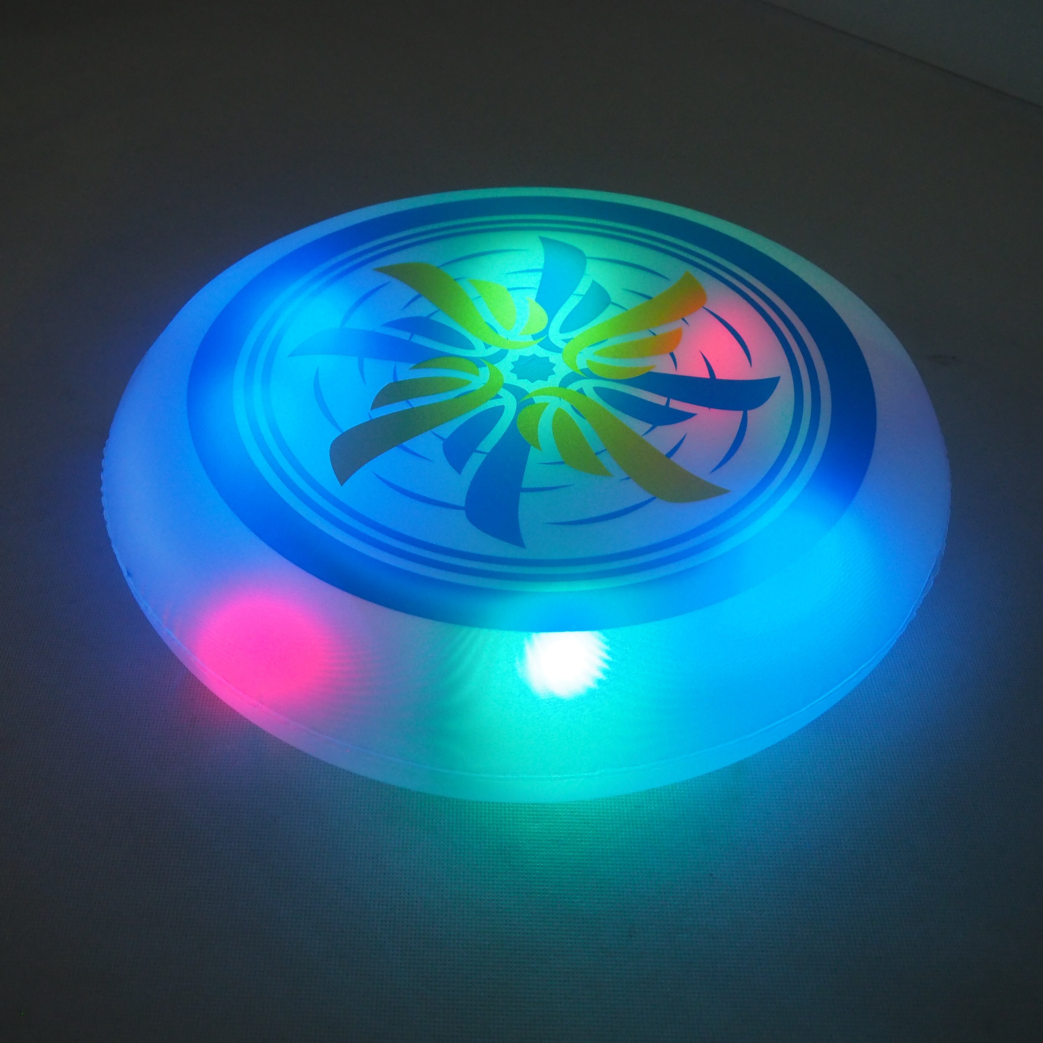 High Quality Frisbee Custom Logo Inflatable Flying Led Disc Durable Dog Frisbeed With LEDs For Outdoor Sports