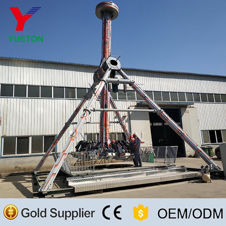12 Seats Amusement Park Equipment Rotating Hammer Frisbee Thrill Extreme Attraction 360 Degree Mini Pendulum Ride