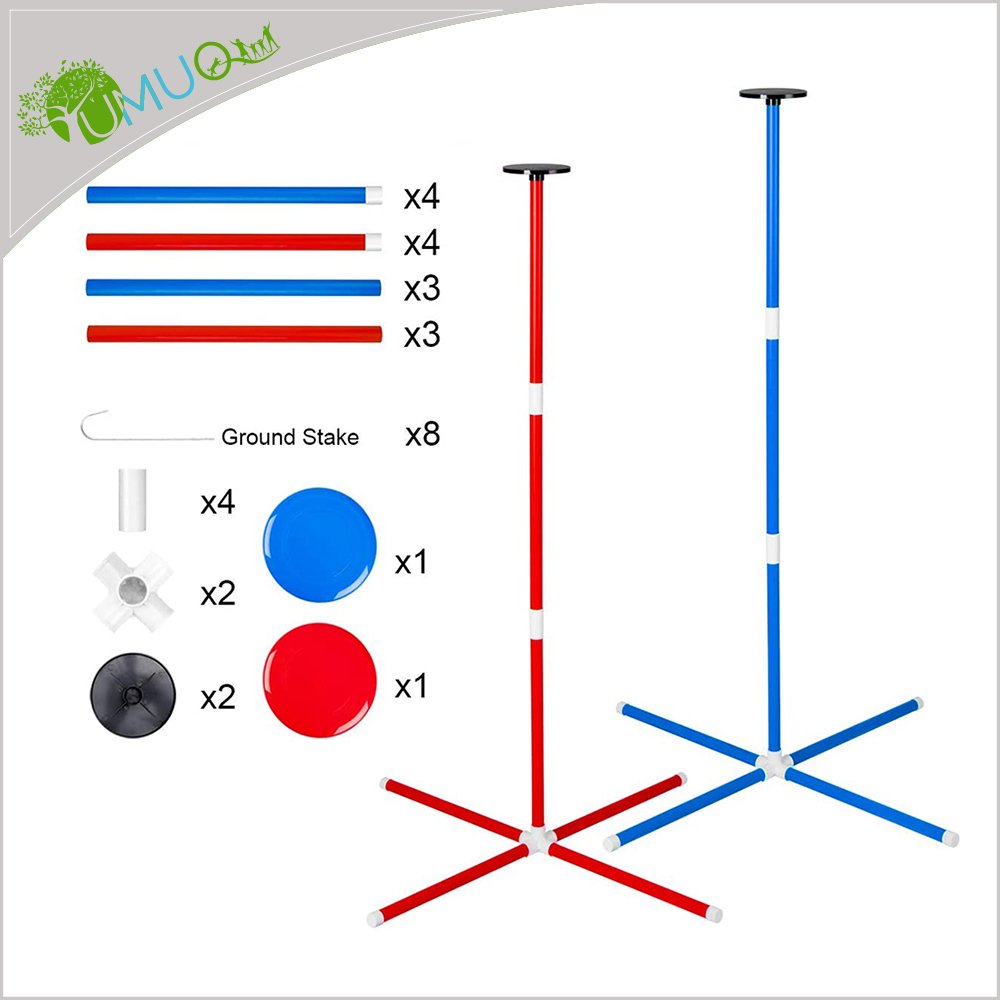 YumuQ Outdoor Flying Disc Throwing Game Set, Toss Frisbee Game for Kids and Adults or Beach, Lawn, Backyard, Park and Yard Game