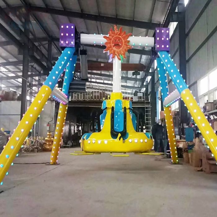 Amusement park rides children rides thrill mini pendulum frisbee with trailer