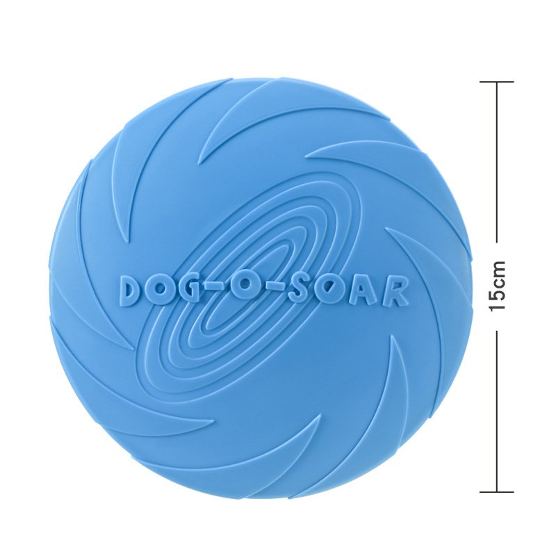 Chewing resistant flyer rubber training flying disc pet teeth cleaning dog fetch toy