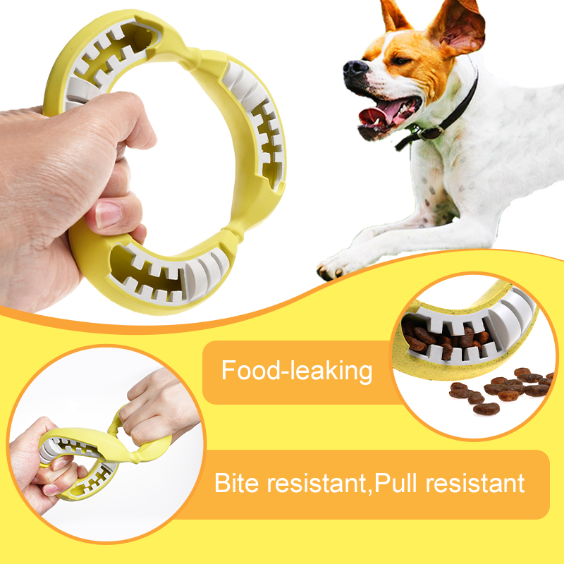 2022 Dog Iq Training Non-toxic Natural Rubber Banana Frisbeed Chew Dog Toylarge Dogs Interactive Toys