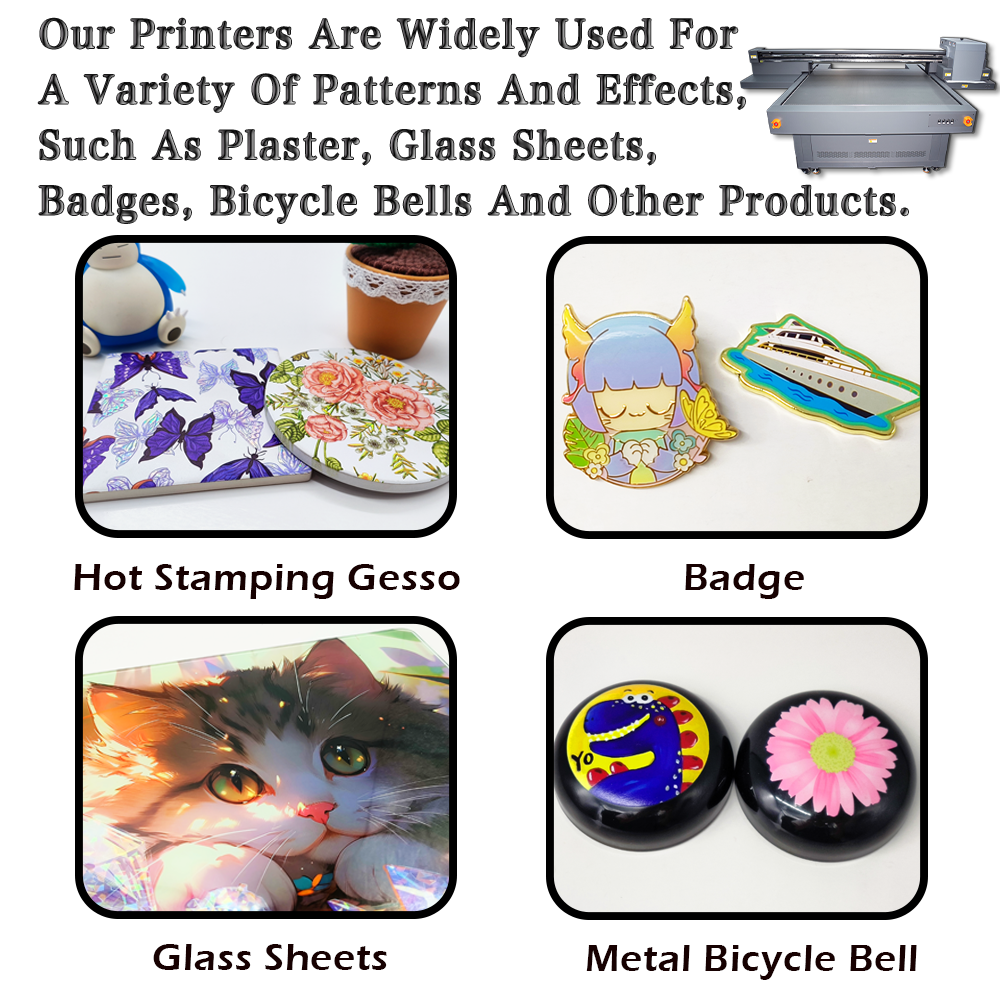 1612 Medium size UV flatbed printer Metal sheet metal frisbee Acrylic ceramic tile crystal logo advertising printing machine