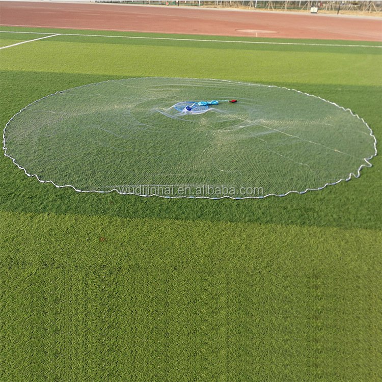 High quality 4-12 ft nylon monofilament fishing net frisbee Throw drawstring hand cast net