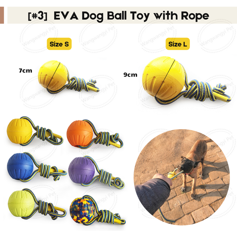 Hot Sales Pet EVA Foam Toys Interactive Dog Floating EVA Dog Ball with Rope