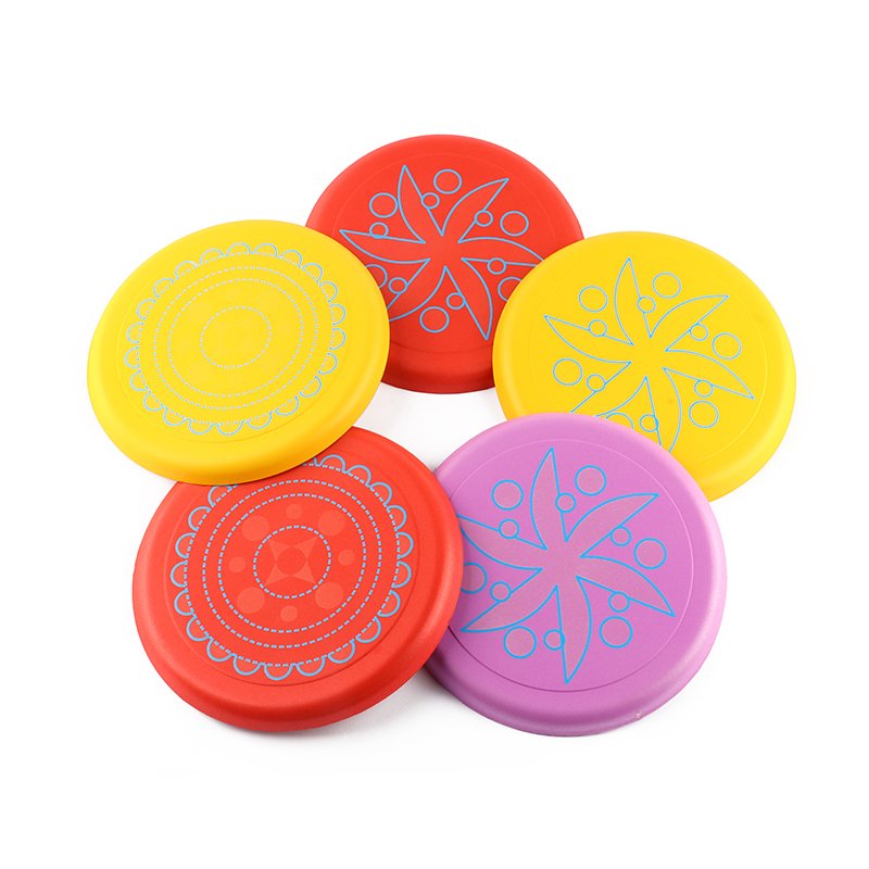 Factory Supply Kids Frisbee Beach Frisbee Children's Soft Plastic Pet Toys Colorful Flying Saucer Pet Round