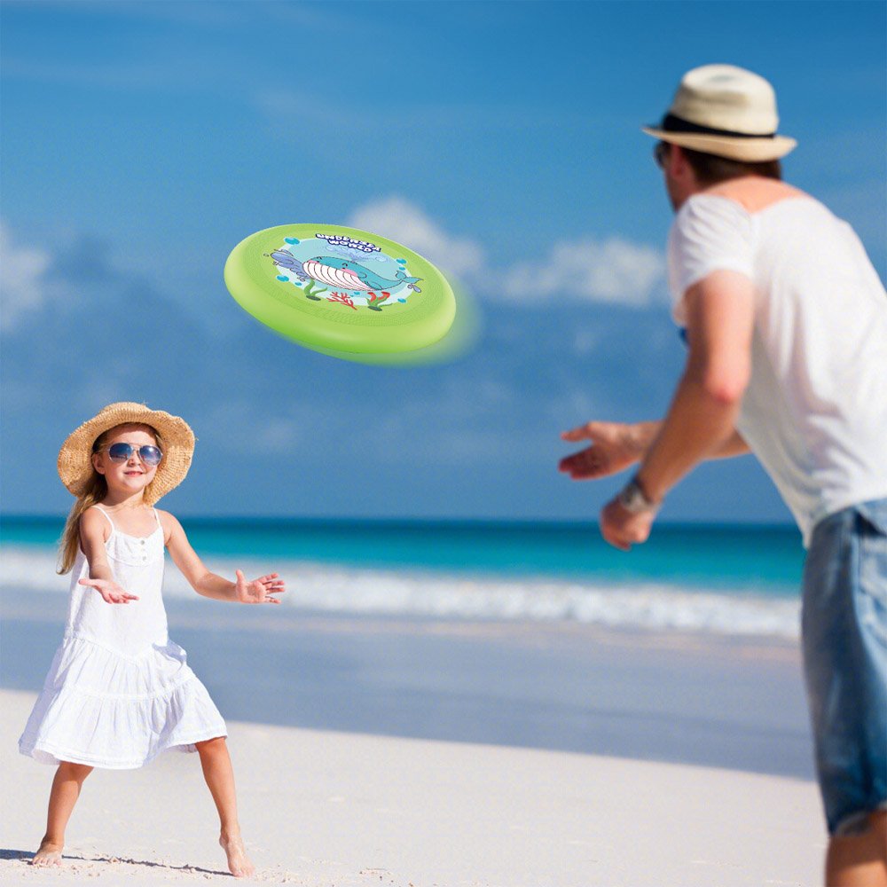 22CM Flying Frisbeed Game Toy Set Soft Flying Disc Throwing Toys 8 Pieces in 1 Set Summer Sport Toys Game