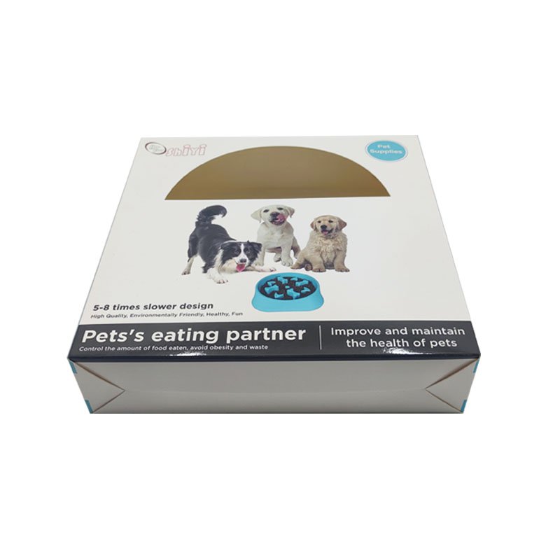 Custom Cheap Boxes Pet Teething Stick Paper Box Packaging Pet Silicone Frisbee Toys Box Packaging for Pet Foods