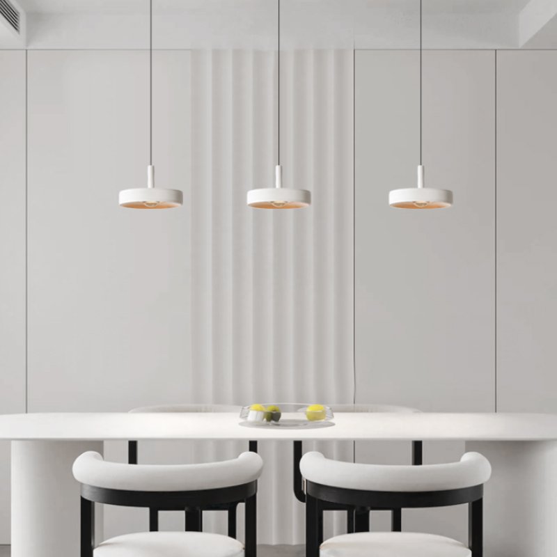 New Lifting design Simple Wood Grain Bedhead Atmosphere Crystal Bed Dinning Room Restaurant Kitchen Round Frisbee Pendant lamp