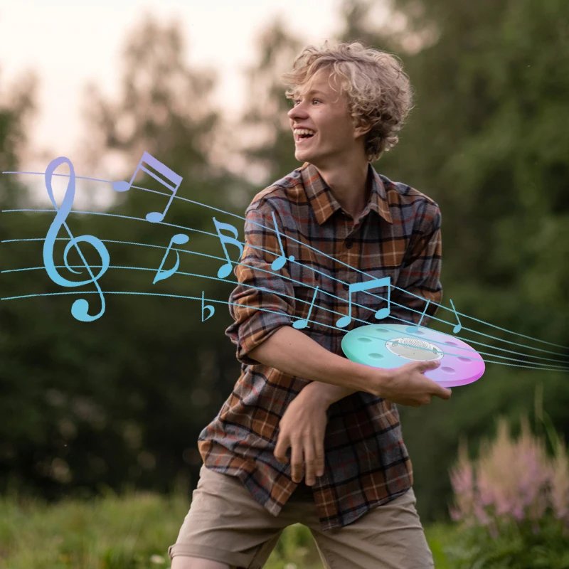 Ultralight Frisbee Portable Frisbee Multiple colors Color adjustment Frisbee LPX7 Floating waterproof Bluetooth speaker