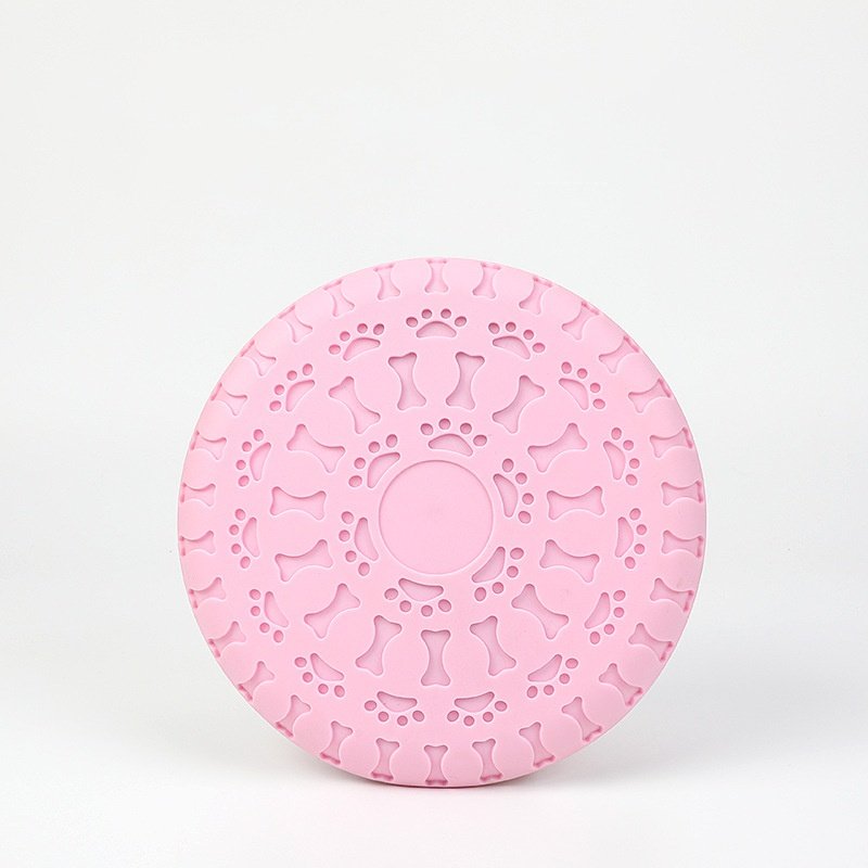 New Footprint Bone Frisbee TPR Pet Toy Feeding and Training Dual purpose Frisbee Pet Supplies for Dogs and Cats