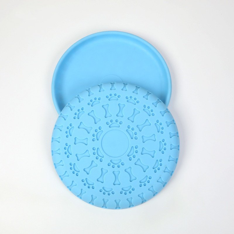 New Footprint Bone Frisbee TPR Pet Toy Feeding and Training Dual purpose Frisbee Pet Supplies for Dogs and Cats