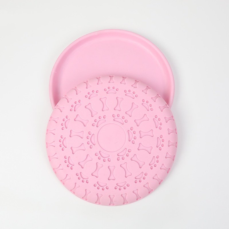 New Footprint Bone Frisbee TPR Pet Toy Feeding and Training Dual purpose Frisbee Pet Supplies for Dogs and Cats