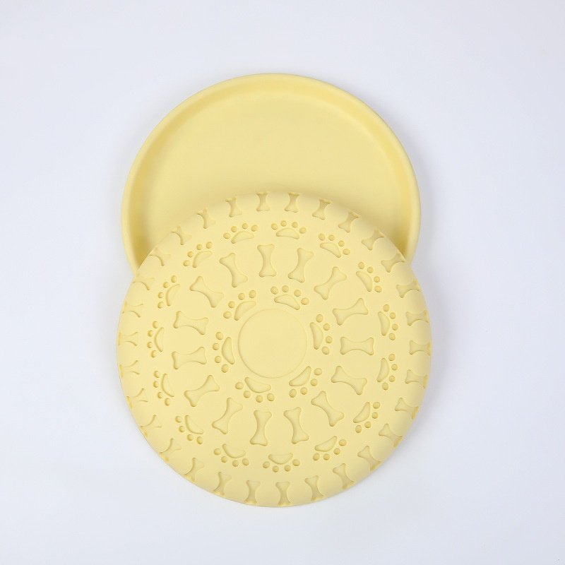 New Footprint Bone Frisbee TPR Pet Toy Feeding and Training Dual purpose Frisbee Pet Supplies for Dogs and Cats