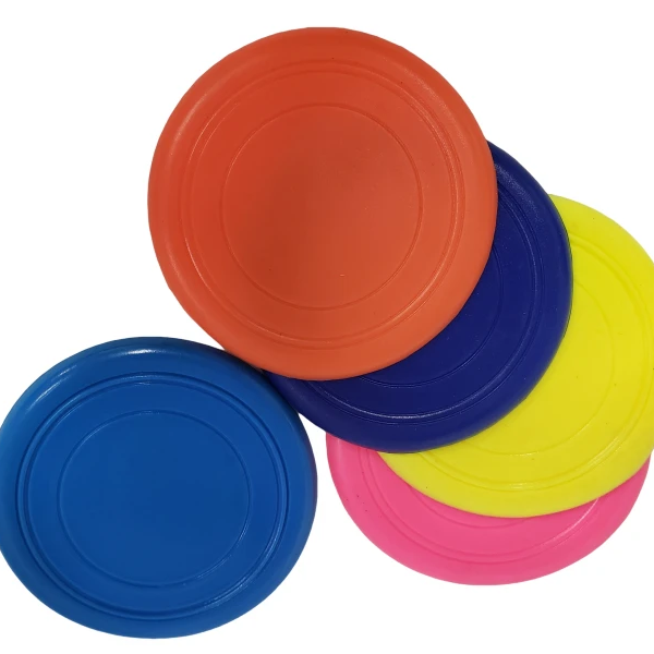 Customize Logo Printing Durable Small Rubber Flying Disc Multi Colors Frisbee for Team Sports and Promotion Toy