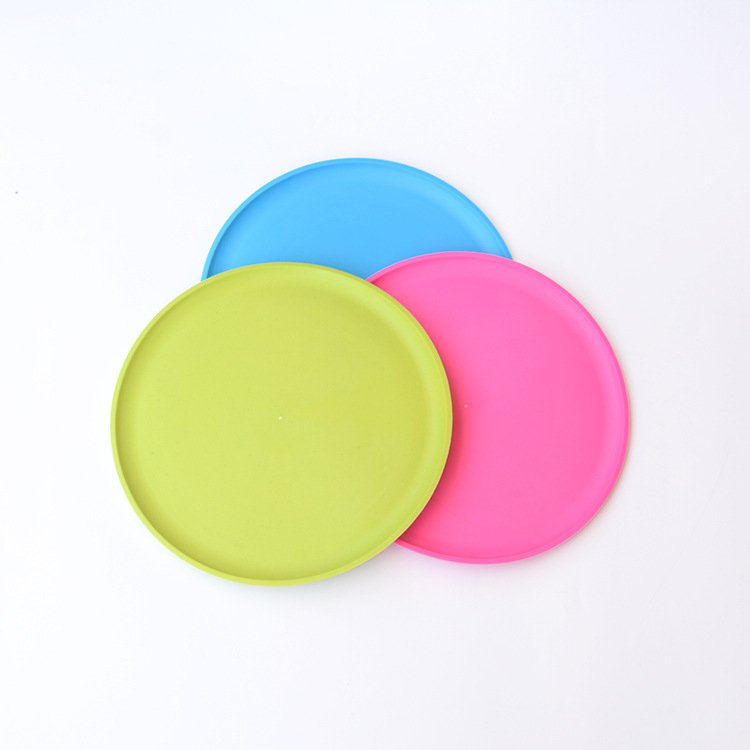 New Factory Custom Round Pet Dog Pet Training Chew Toys Bite Resistant Silicone Flying Disk Frisbeed