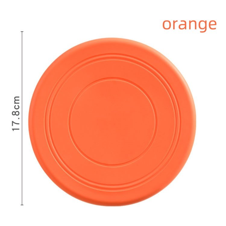 New Factory Custom Round Pet Dog Pet Training Chew Toys Bite Resistant Silicone Flying Disk Frisbeed