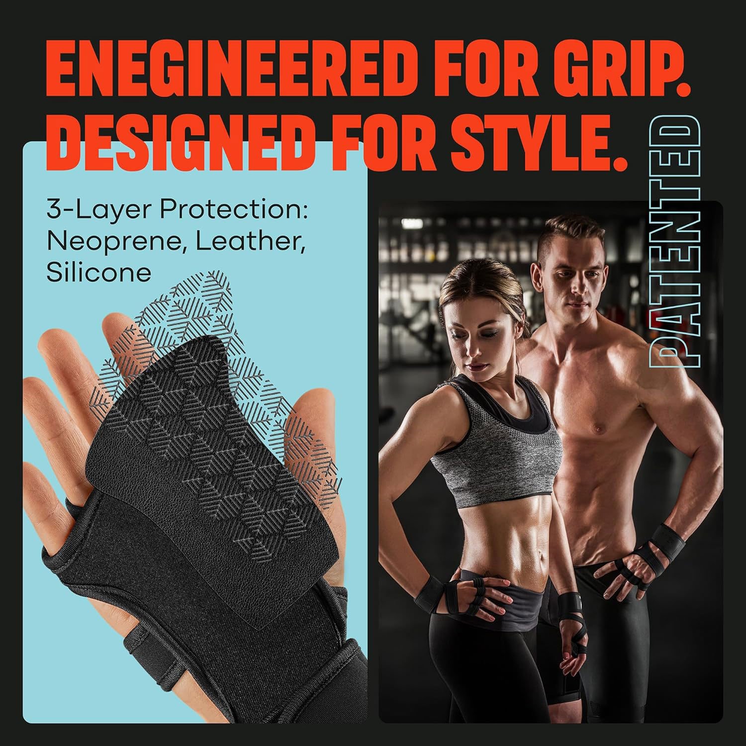 Weight Lifting Gloves with Wrist Support, Work Out Gloves, Gym Gloves - Great for Cross Training, Pull Ups, Calisthenics and Gym