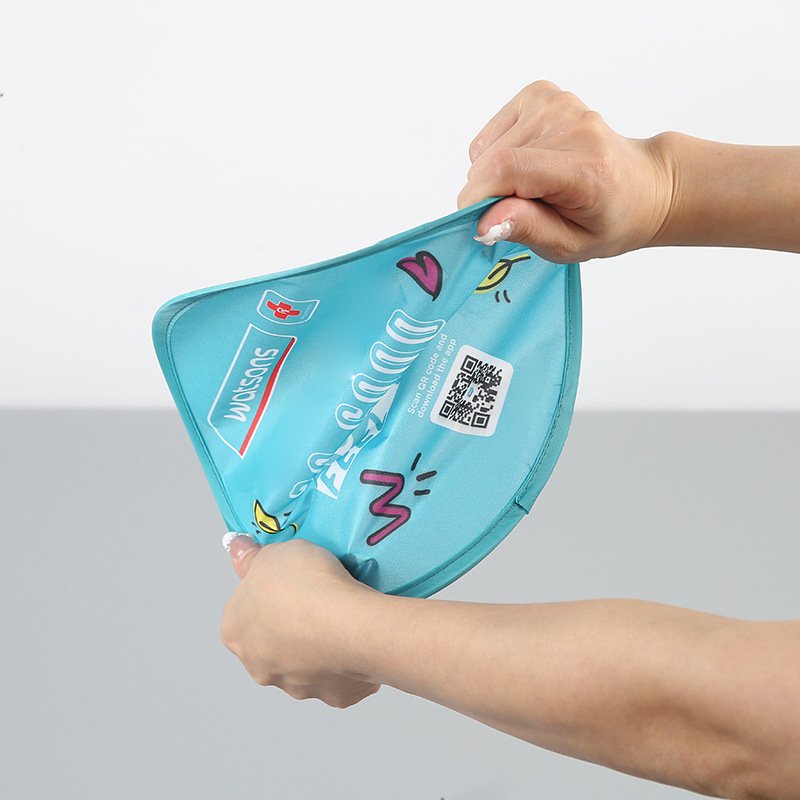 Outdoor Sublimation Soft Pet Collapsible Frisbeed Round Shape Folding Hand Fan Saucer Nylon Playing Disc With Pouch