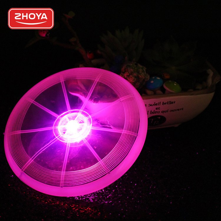Pets Frisbeed Toys Flying Disc Customize Logo PP Training Plastic Flash Light Flying Outdoor Opp Bag Unisex ABS Inflatable Toy