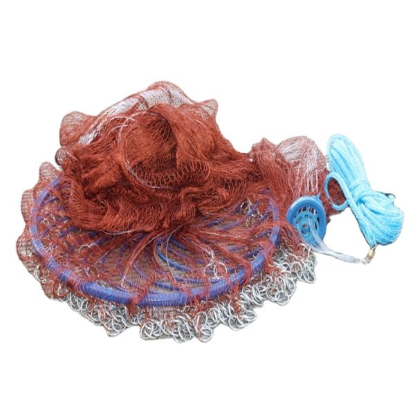High Strength Radius 11ft Tire Line Fishing Cast Net Iron Chain Fishing Net Easy Hand Throw Cast Net Fishing