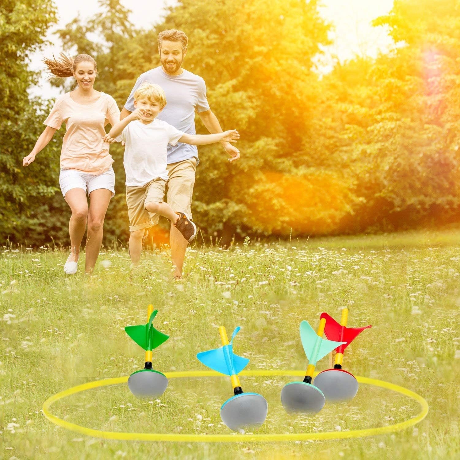 Outdoor Backyard Sports & Entertainment For Kids And Adults Lawn Darts Yard Park Dart Ring Toss Game