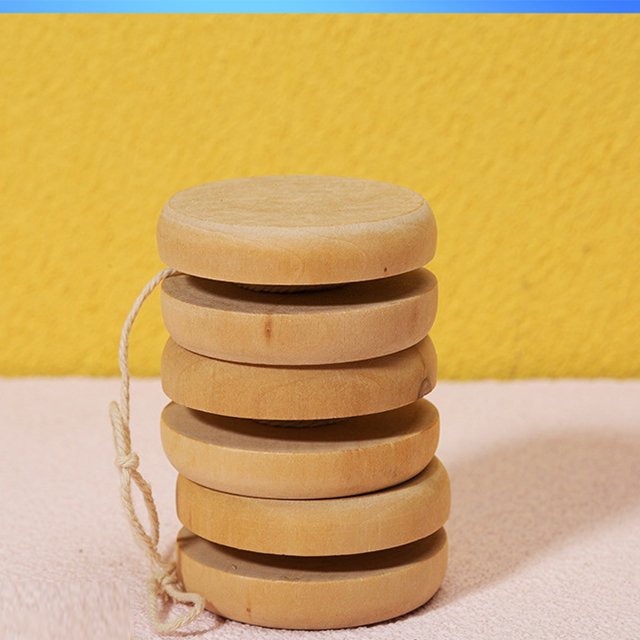 Low MOQ Custom LOGO Engraved Silk Screen Printed Promotion Kids Gifts Wooden Yoyo Toys For Children