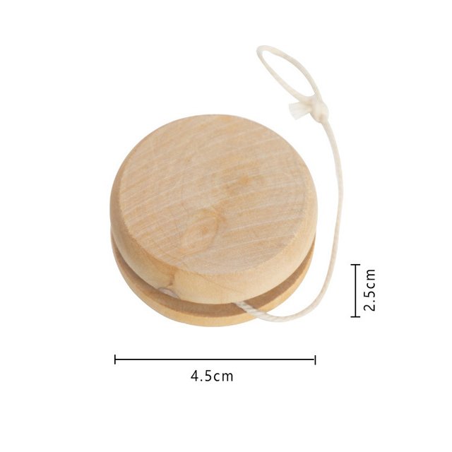 Low MOQ Custom LOGO Engraved Silk Screen Printed Promotion Kids Gifts Wooden Yoyo Toys For Children