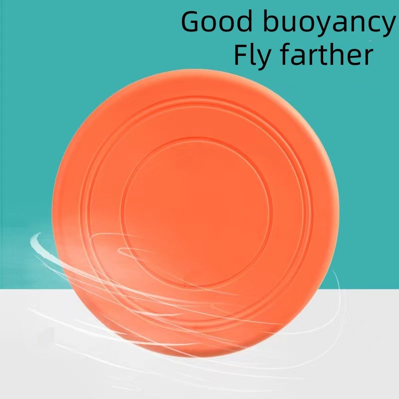 Pet toy Dog Frisbee Pet toy Frisbee Dog silicone bite resistant Frisbee can float training throwing toys Non-toxic Natural Soft
