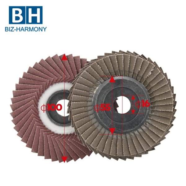 Flower Shape Abrasive Combined Plastic Cap Blue Zirconium Oxide Grit 60 4 Inch 115 125 mm Flap Discs
