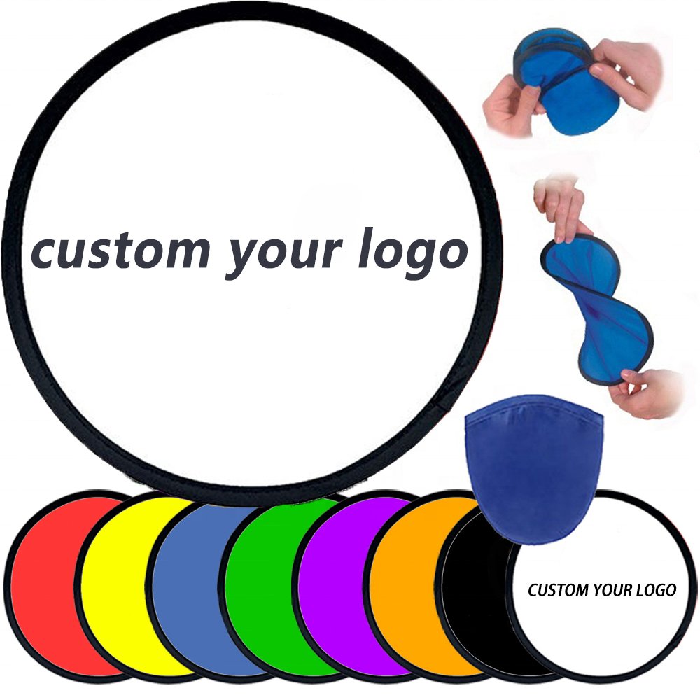 OEM Custom Outdoor Kids Flying Frisbeed Sports Toy Foldable Flyer Folding Handheld Fan Nylon Round Disc