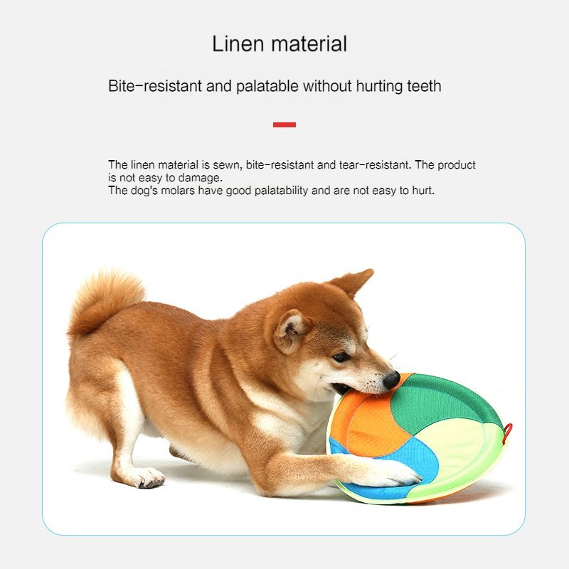 Wholesale custom pet throwing training grinding teeth durable cloth material floating light outdoor dog toys pet toys