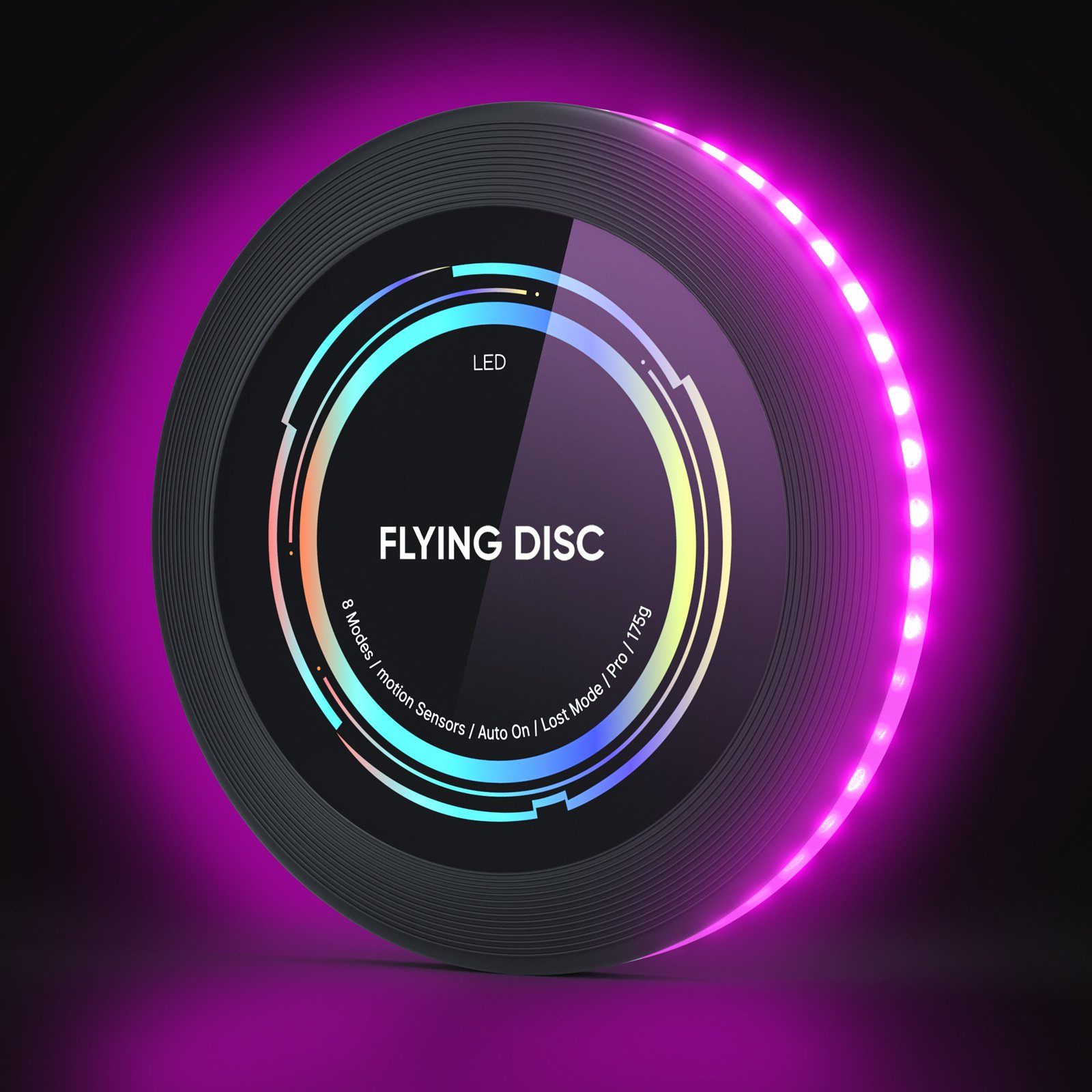 Ultimate Frisbeed OEM Custom Glow in the dark 360 leds frisbeed extremely bright flying disc Frisbeed games with led lights