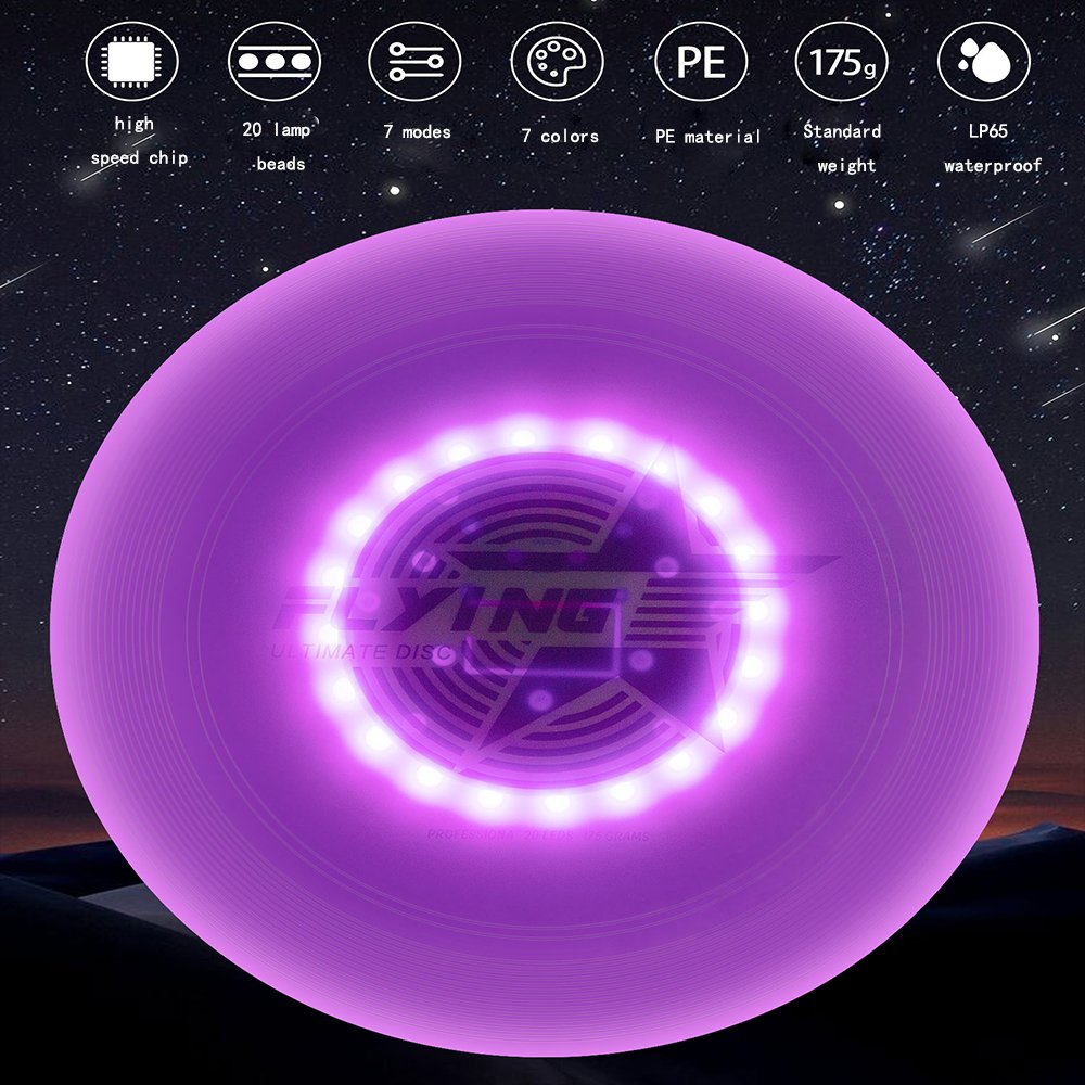LED Glowing Frisbeed Brand New High Quality Outdoor Sport Rechargeable Light-up Disc Waterproof Flying Disc