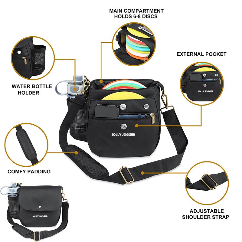 Frisbee Golf Sling Chest Shoulder Bag Multiple Storage Pockets Frisbee Golf Bag