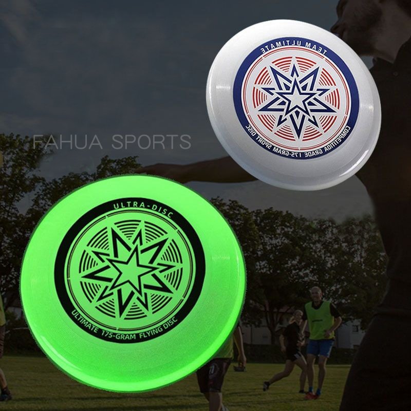 Professional 175 g Ultimate Frisbee glow in dark Durable PP/PE soft Frisbee Flying Disc Ultimate Frisbeed can be Custom Pattern