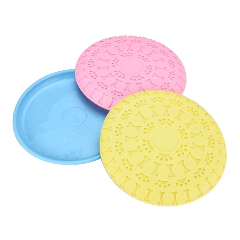 Soft Bite Resistant Pet Training Flying Disc Dog Puzzle Frisbeed Interactive Dog Chew Play Floating Toy