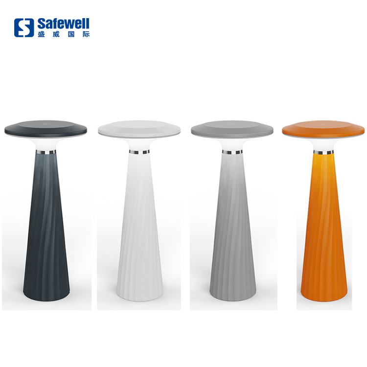 IP44 Touch Dimmable Portable Rechargeable Night Light UFO Frisbee Shape Lampshade Creative RGB Battery Table Lamps
