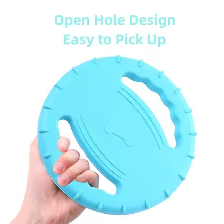Hot Sales TPR Indestructible Sound Voice Floating Frisbees Training Squeak Flying Disc Interactive Pet Dog Chew Toys