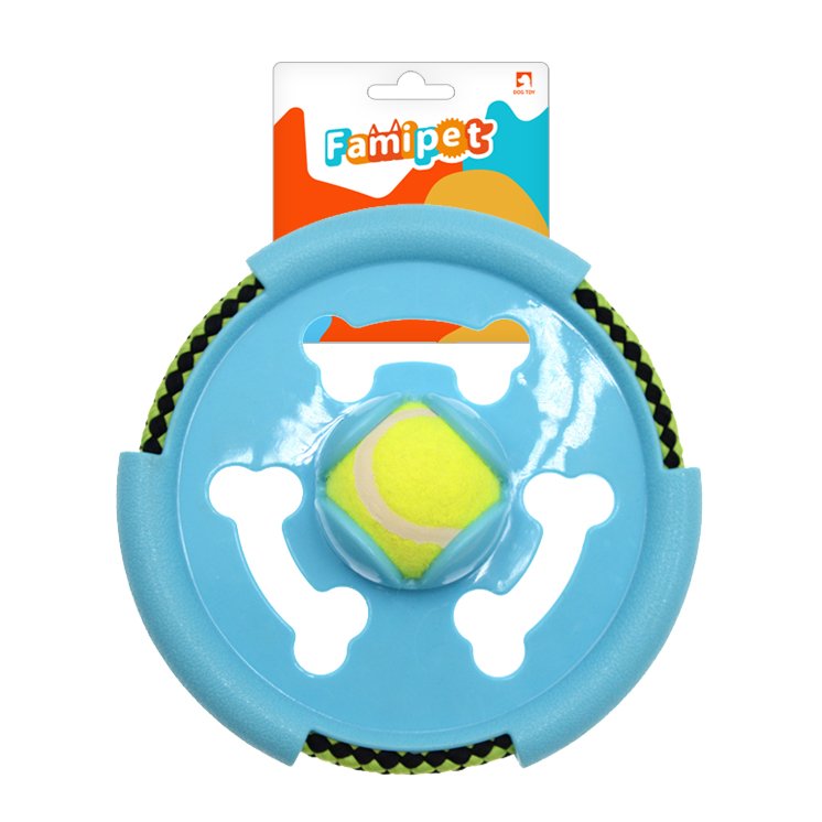 Manufacturer Wholesale TPR Rope and Tennis Interactive Training Dog Rubber Chew Toys