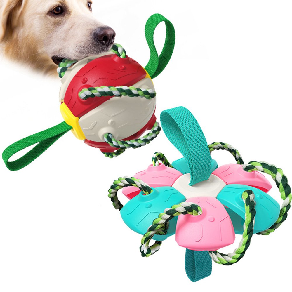 New arrival rubber durable dog toys aggressive chewers fashion pet toys training football frisbees toys for dogs